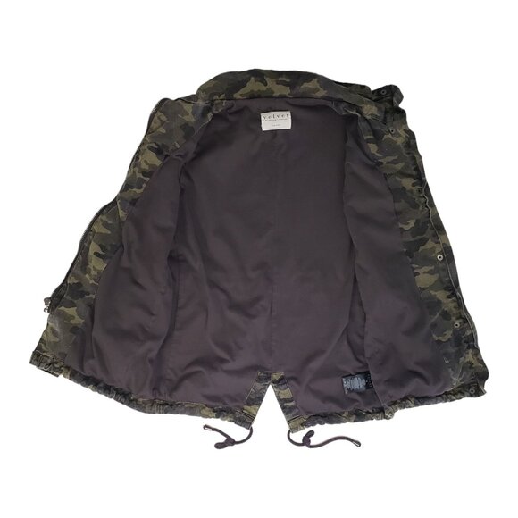 Velvet by Graham & Spencer Blair Cargo Vest Camo Army Grunge Streetwear Size S - Picture 4 of 11
